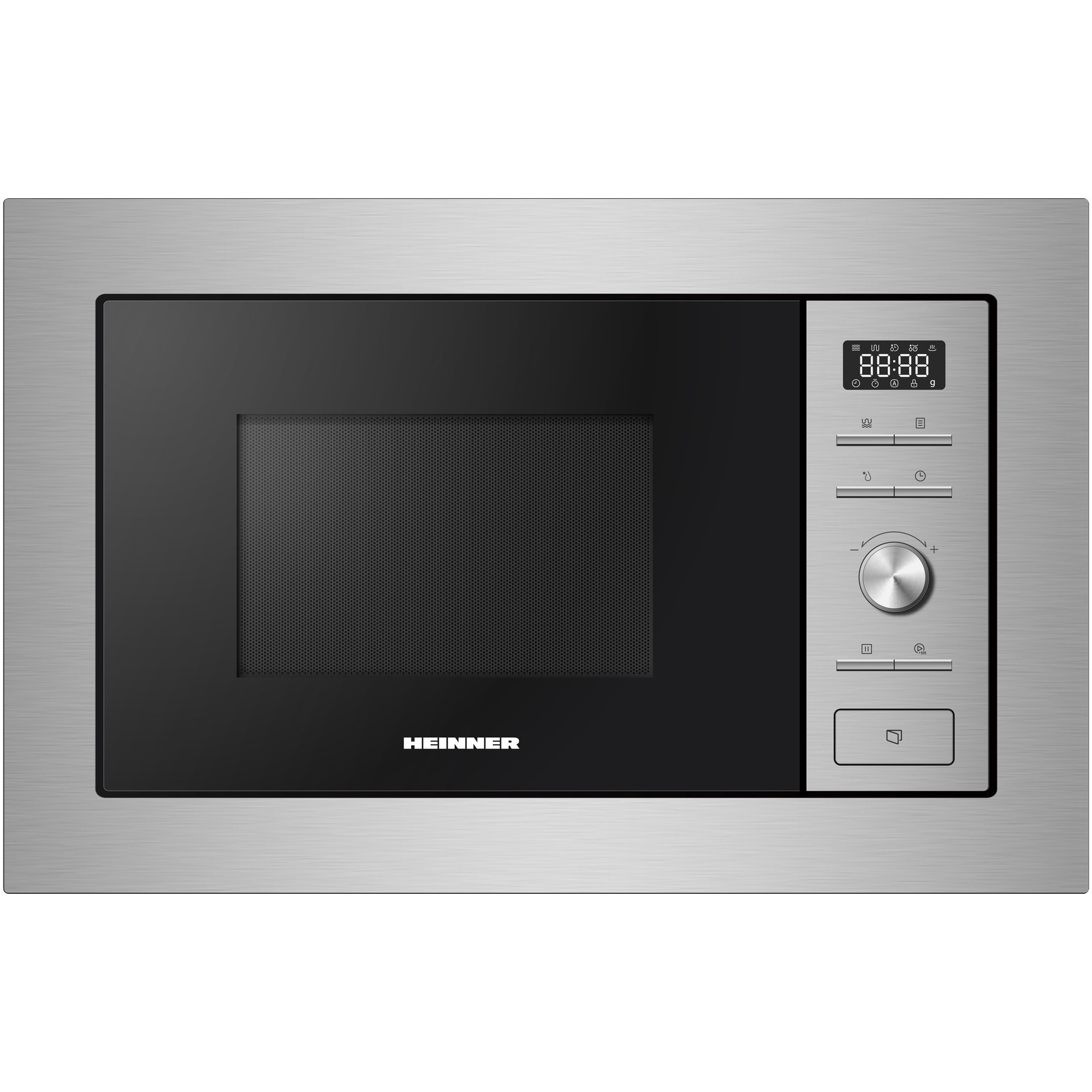 Cuptor cu microunde incorporabil Heinner HMW-MDBI28GDIX, 28 l, 900 W, Control digital, Putere grill 1000 W, Afisaj led, Inox