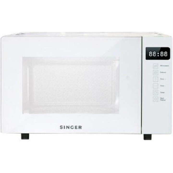 Cuptor cu microunde Singer, 20l, 700W, 5 niveluri de putere, alb
