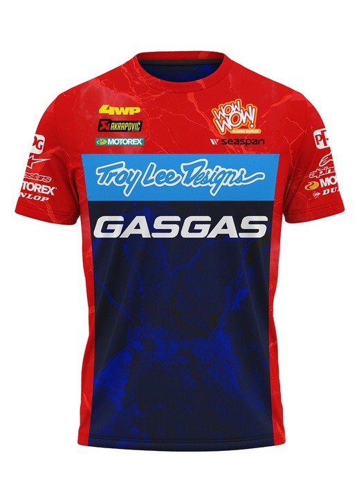 Férfi póló GasGas 117.34, rövid ujjú, többszínű