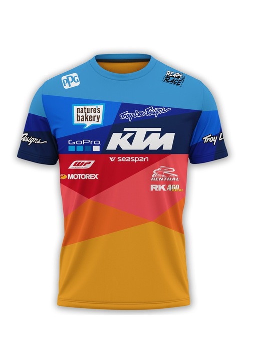 Férfi póló KTM 117.44, rövid ujjú, sokszínű