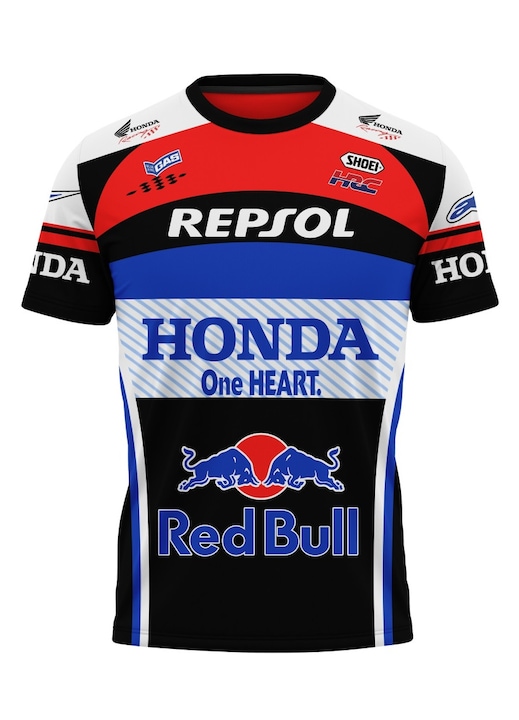 Férfi póló Honda 117.46, rövid ujjú, többszínű