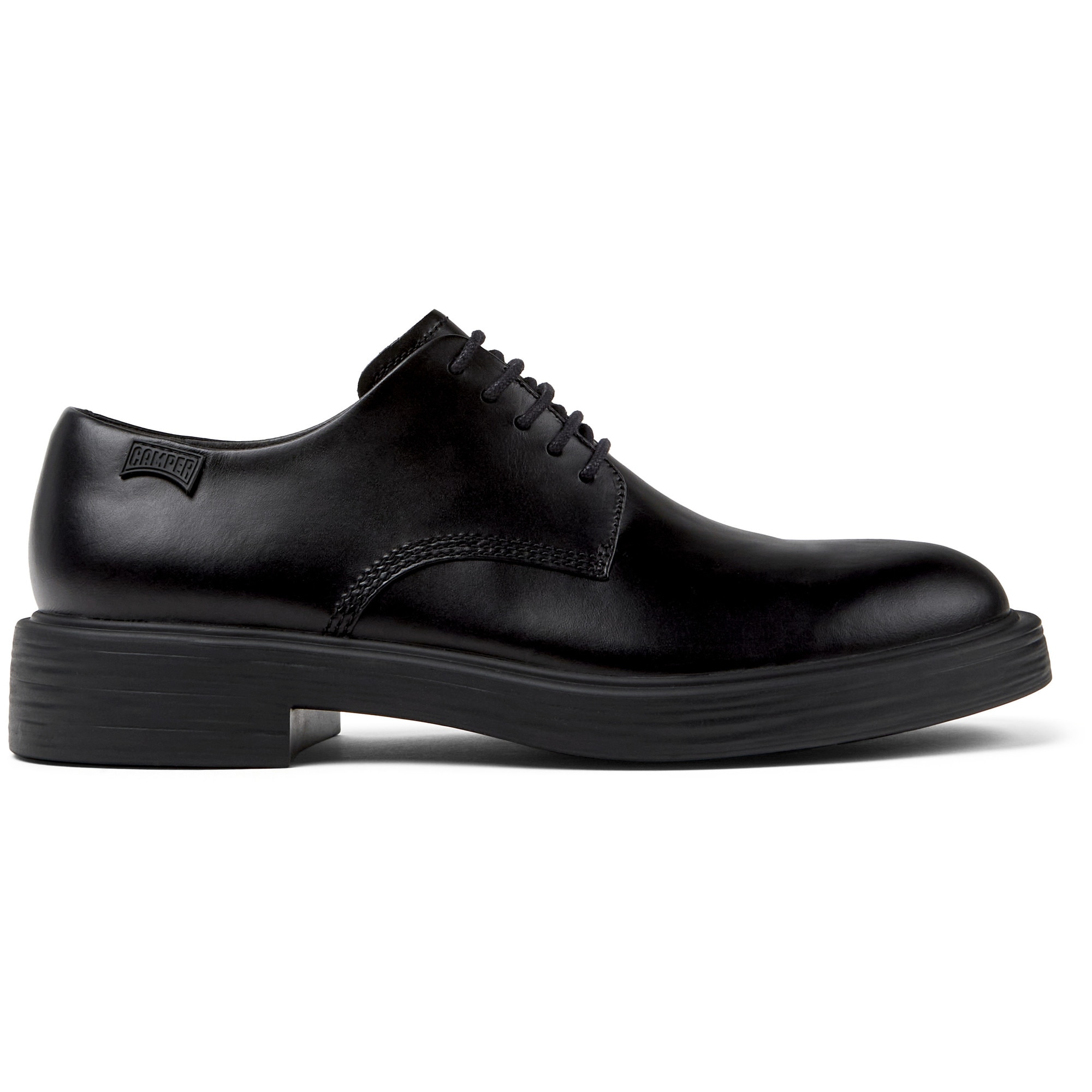 Camper, Pantofi de piele cu aspect uzat Verano, Negru, 39