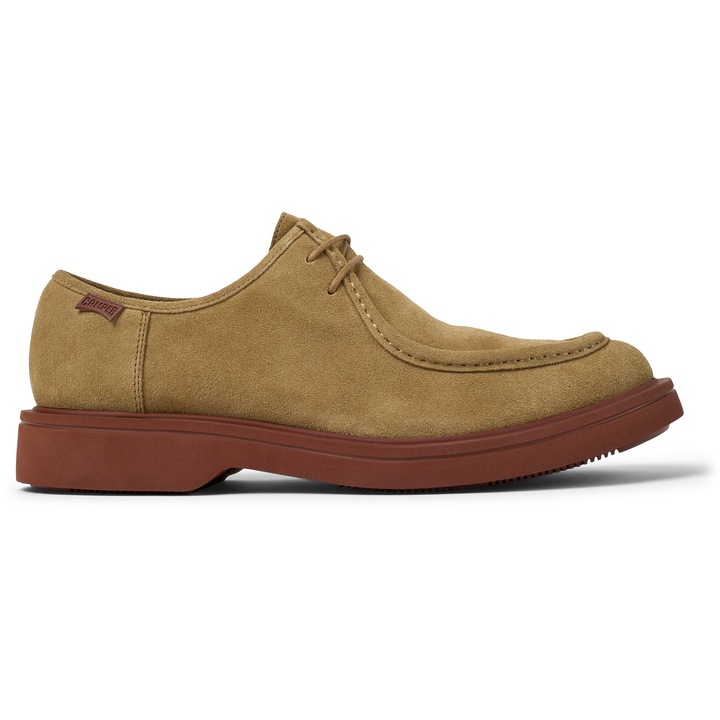 Camper, Pantofi boat din piele intoarsa Norman, Maro camel