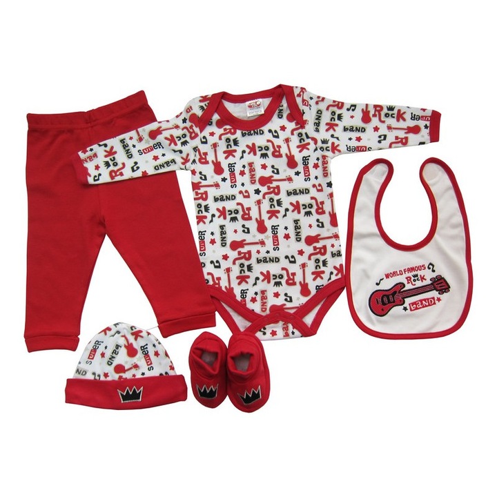 Set cadou 5 piese, PP12185ML, rock, Primii Pasi, 52 - 62 cm