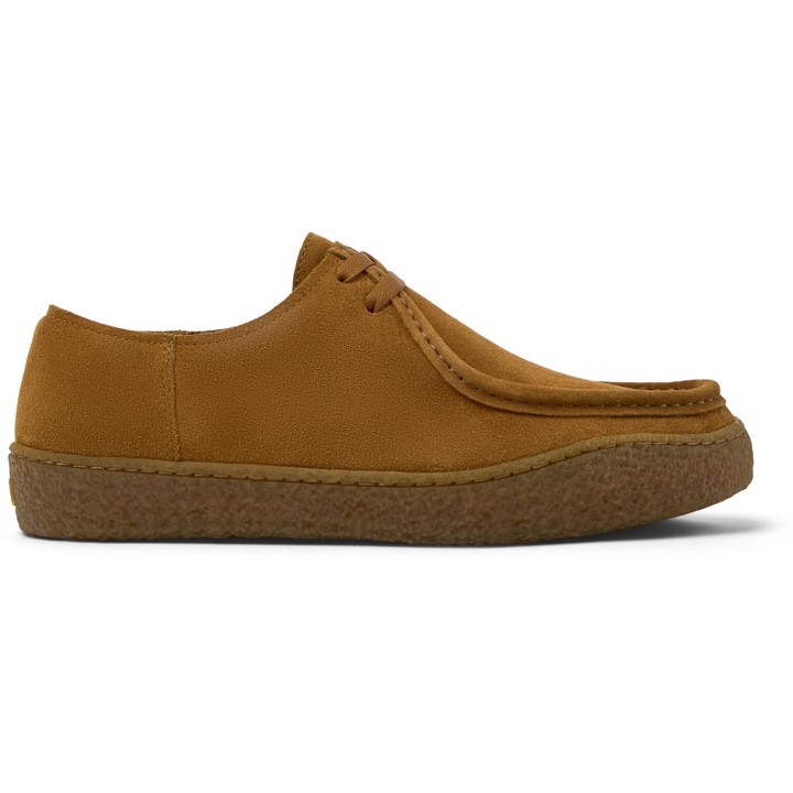 Camper, Pantofi boat de piele intoarsa Peu Terreno, Caramel