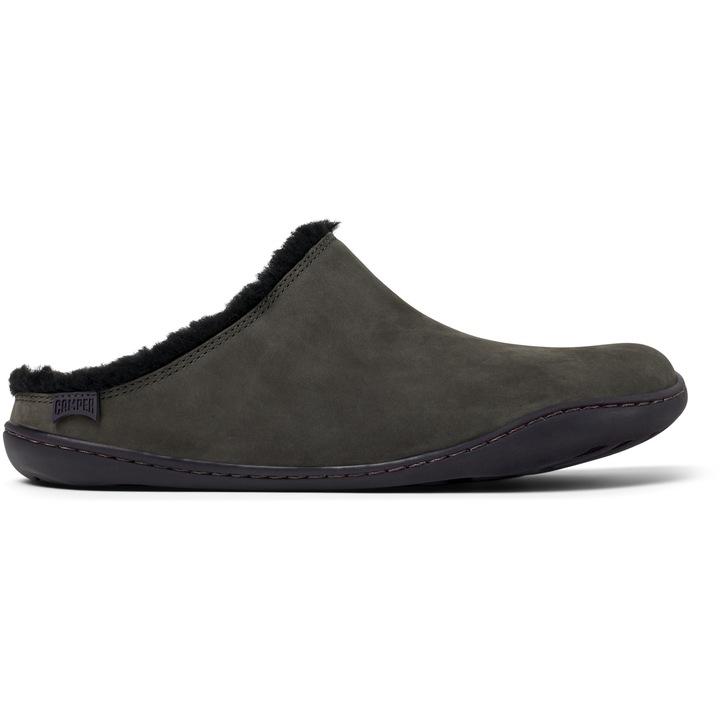 Camper, Papuci de piele nabuc Peu Cami, Gri inchis