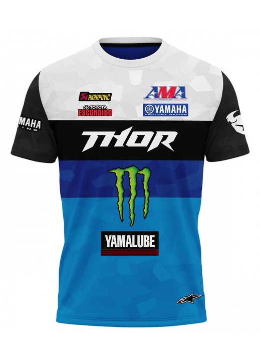 Férfi póló Yamaha 117.54, rövid ujjú, sokszínű