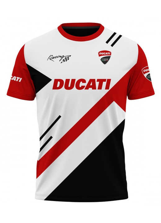 Férfi póló Ducati 117.58, rövid ujjú, sokszínű