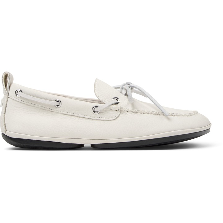 Camper, Mocasini din piele cu logo discret Right Nina, Alb