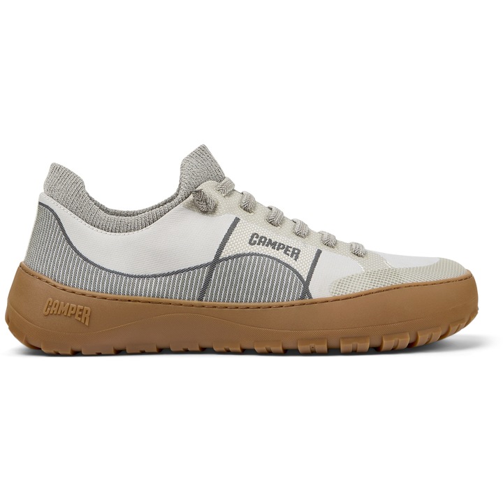 Camper, Bebújós textil sneaker, Szürke/Világosbézs