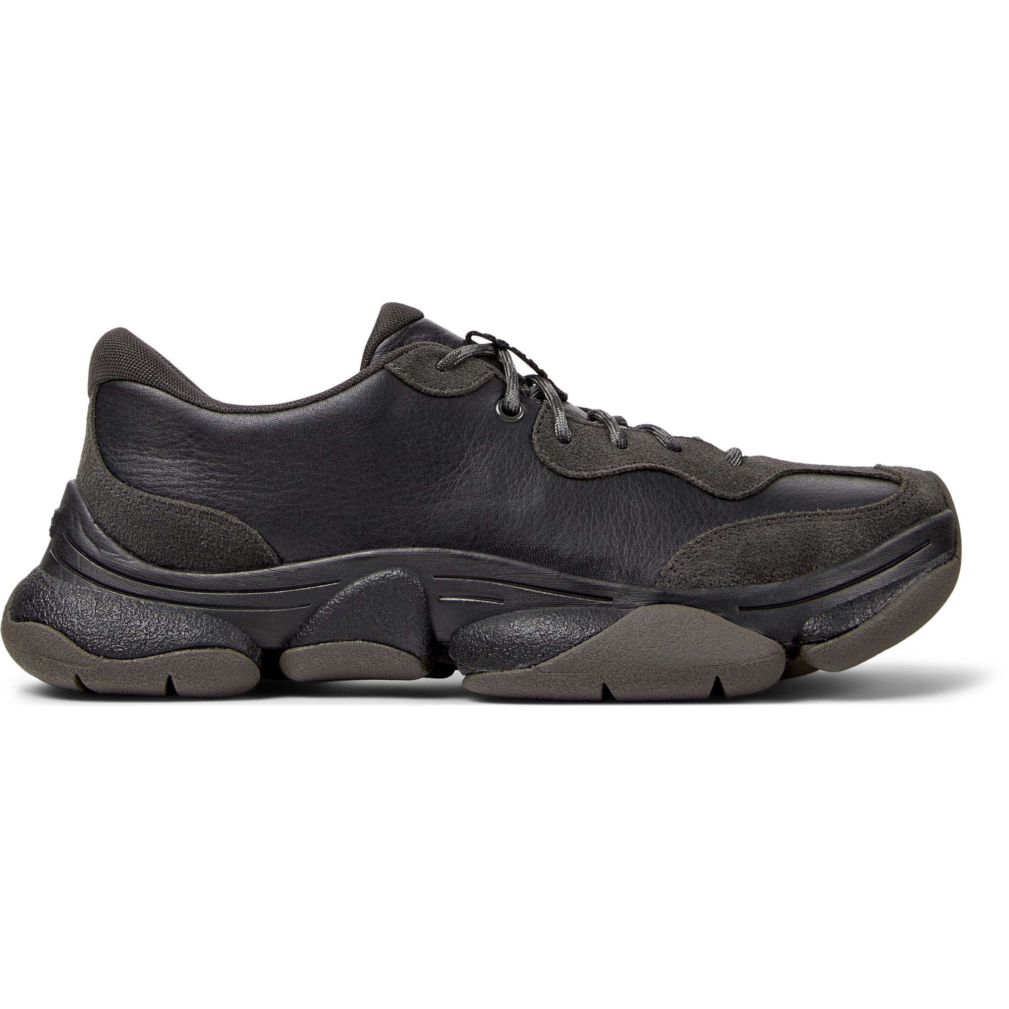 Camper, Pantofi sport uni de piele ecologica, Negru, 44