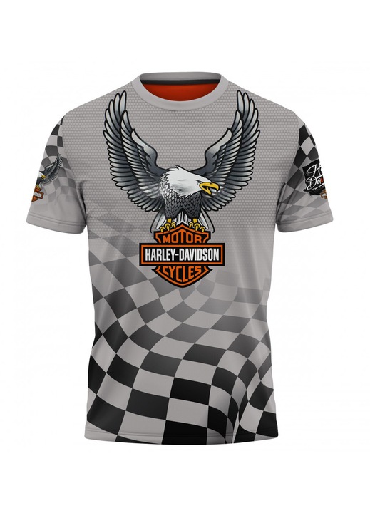 Férfi póló Harley Davidson 117.64, rövid ujjú, többszínű