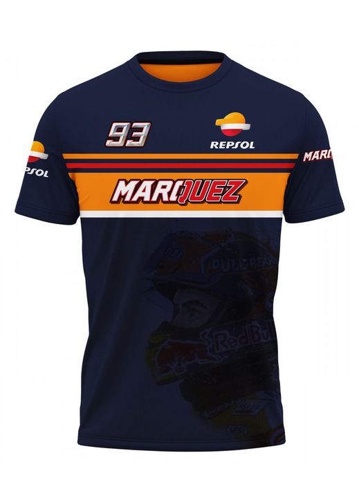 Férfi póló Marc Marquez 117.65, rövid ujjú, többszínű