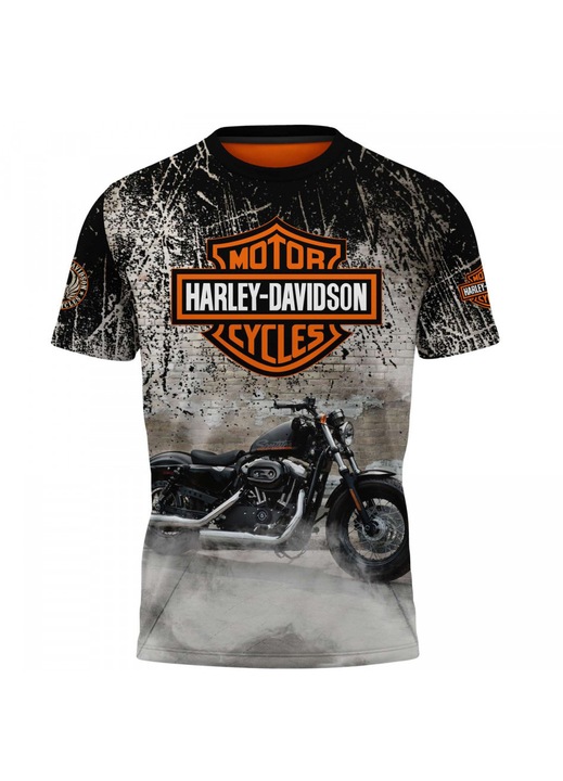 Férfi póló Harley Davidson 117.67, rövid ujjú, többszínű