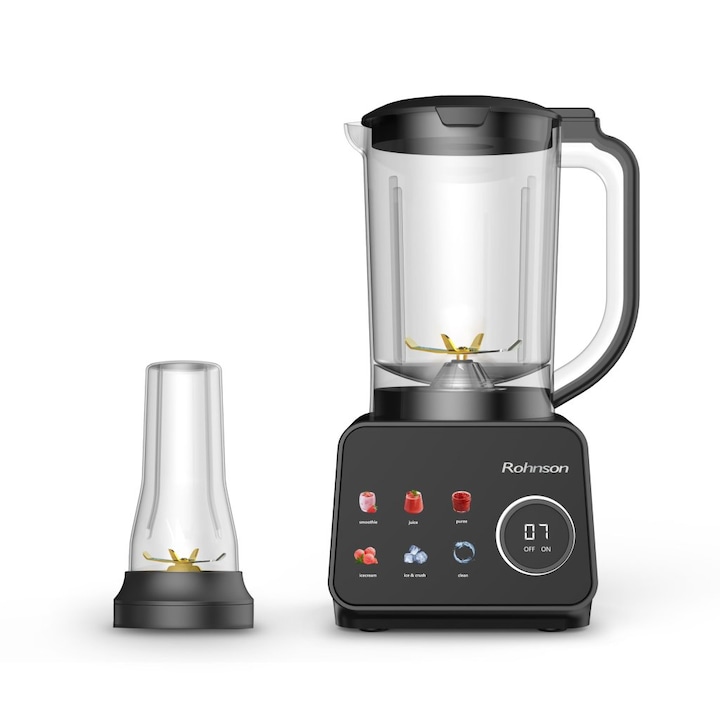 Blender Beko TBN62608W, 600 W, 1.5 L, 2 viteze, Functie zdrobire gheata, Alb