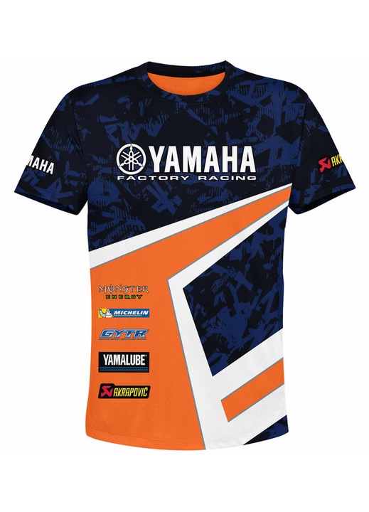 Férfi póló Yamaha 117.89, rövid ujjú, sokszínű