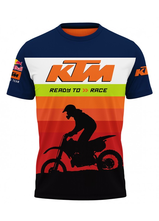 Férfi póló KTM 117.93, rövid ujjú, sokszínű