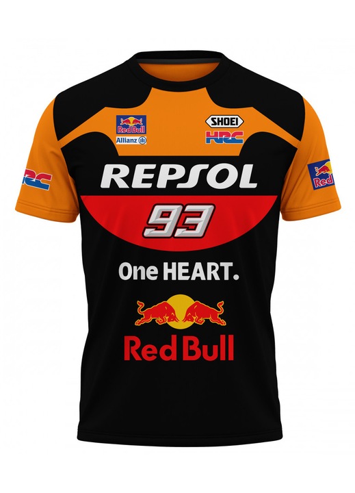 Férfi póló Repsol 118.02, rövid ujjú, többszínű