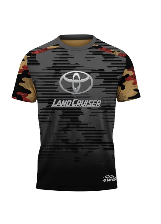 Férfi póló Toyota Land Cruiser 118.28, rövid ujjú, többszínű