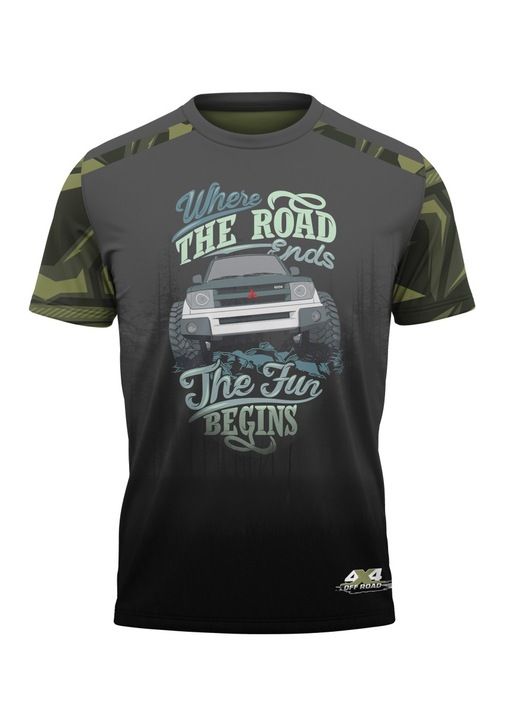 Férfi póló Mitsubishi Pajero 118.33, rövid ujjú, többszínű