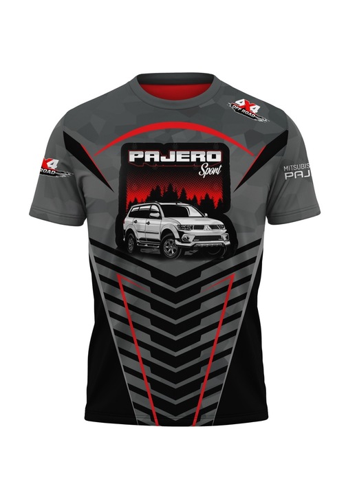 Férfi póló Mitsubishi Pajero 118.34, rövid ujjú, többszínű