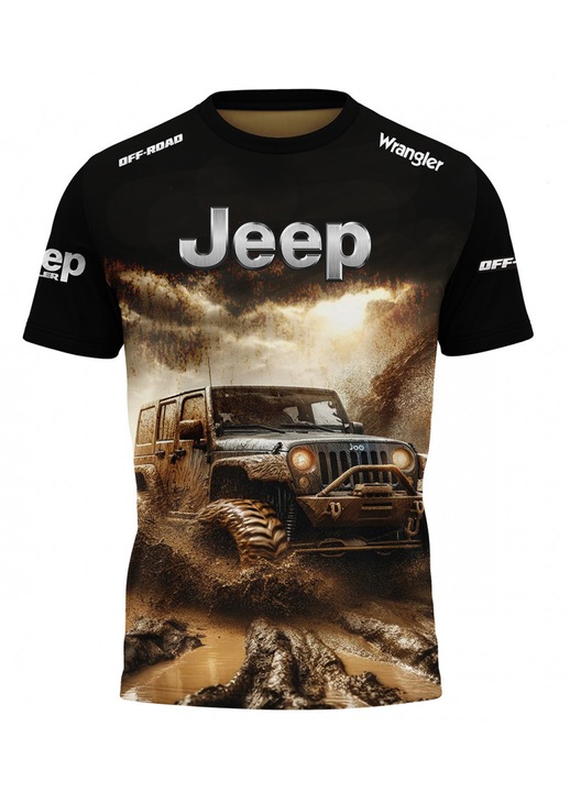 Férfi póló Jeep Wrangler 118.49, rövid ujjú, többszínű
