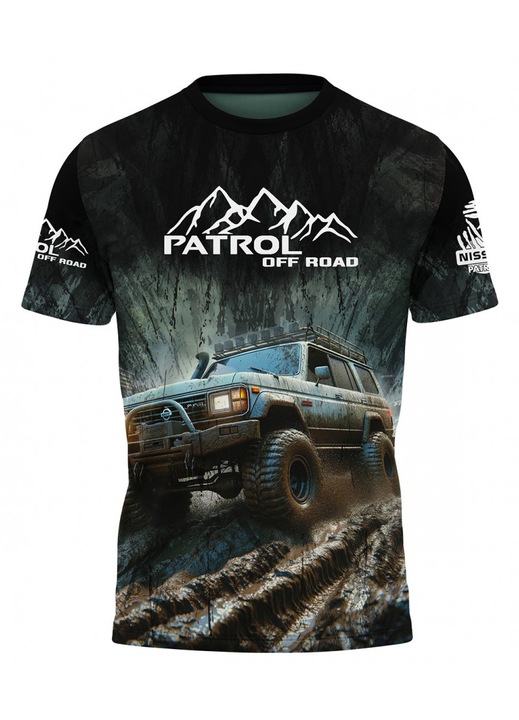 Férfi póló Nissan Patrol 118.51, rövid ujjú, többszínű