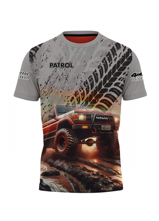 Férfi póló Nissan Patrol 118.52, rövid ujjú, többszínű