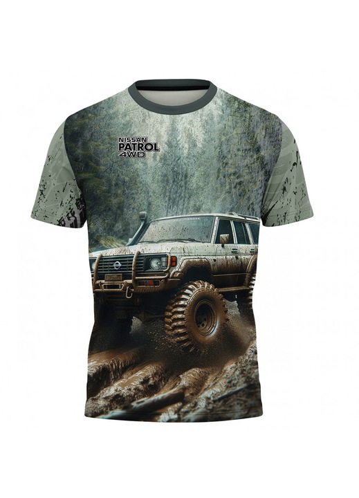 Férfi póló Nissan Patrol 118.53, rövid ujjú, többszínű