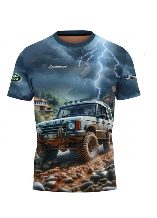 Férfi póló Land Rover Discovery 118.54, rövid ujjú, sokszínű