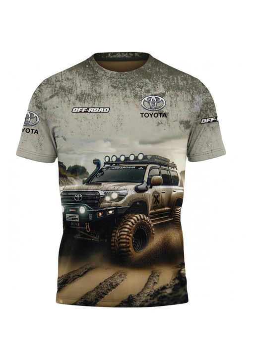 Férfi póló Toyota Land Cruiser 118.55, rövid ujjú, többszínű