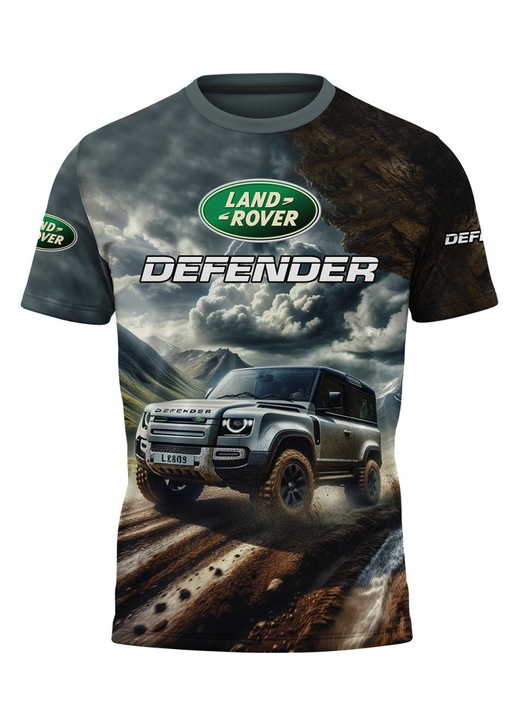 Férfi póló Land Rover Defender 118.60, rövid ujjú, többszínű
