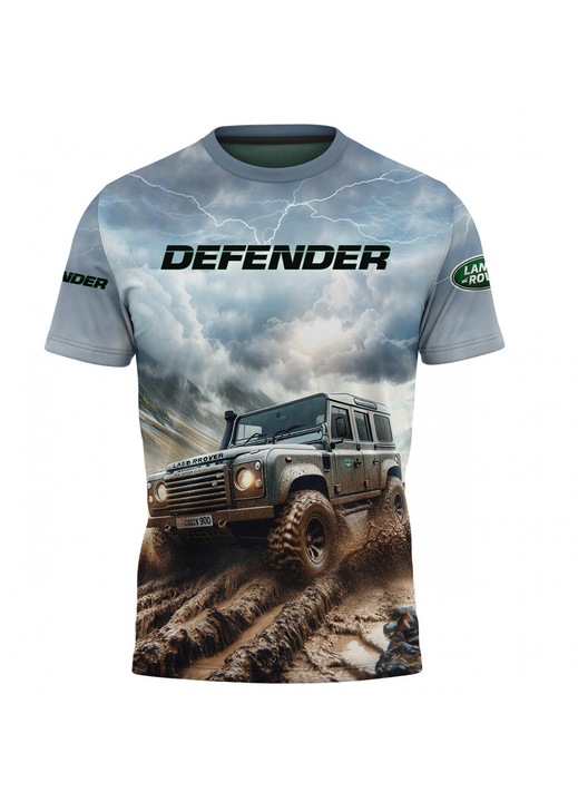 Férfi póló Land Rover Defender 118.61, rövid ujjú, sokszínű