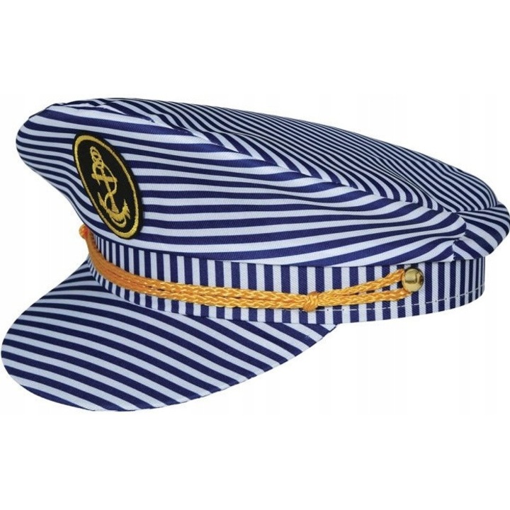 Caciula marinareasca, Guirca, alba/albastra, dimensiune universala