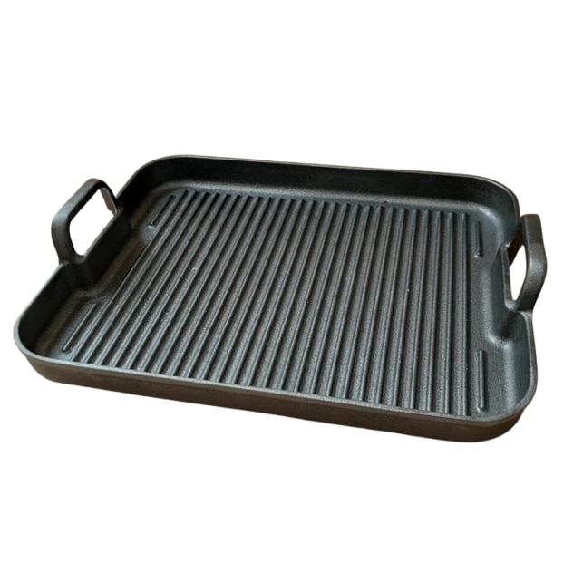 Tigaie / plita fonta grill cu manere 33×41 cm DTRSHOP