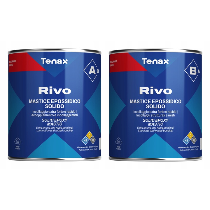 Adeziv epoxidic Tenax Rivo 15 A+B, bej, 1l+1l, rezistent la inghet