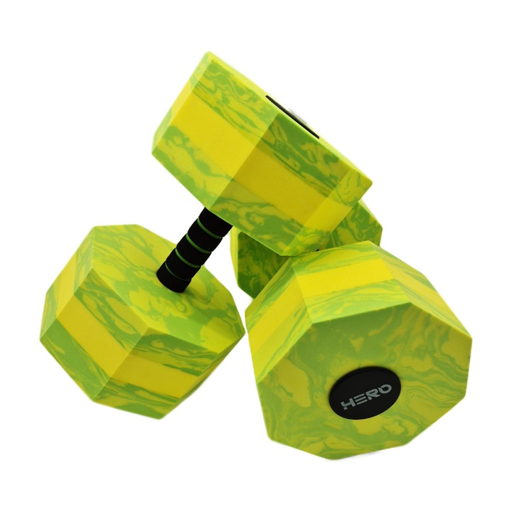 Set Gantere Fitness AquaGym HERO, forma Hexagon