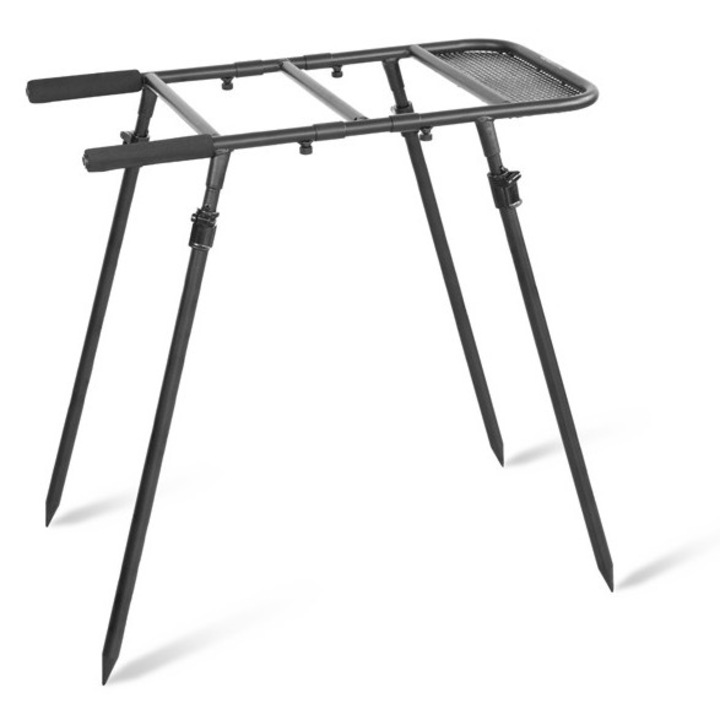 Suport telescopic pentru găleți Delphin TOP SPOD, 2 posturi, 60x31cm, 57-100cm