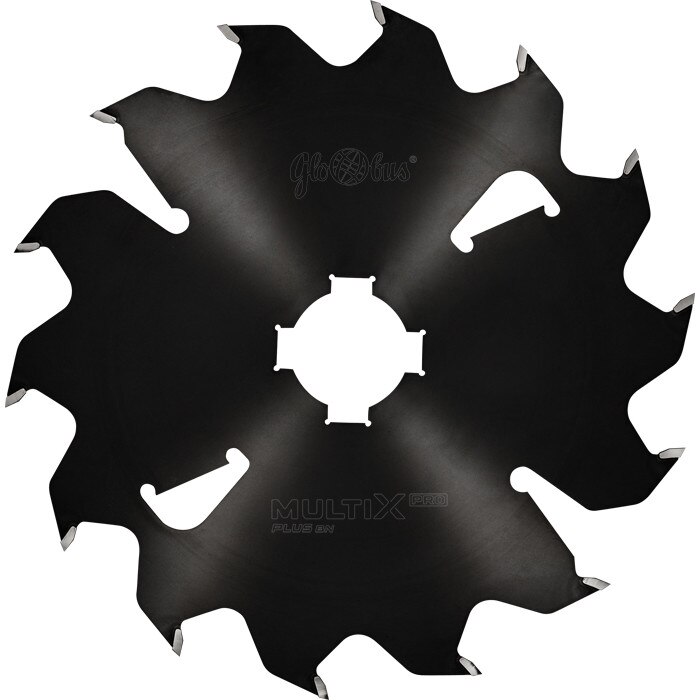 Panze circulare placate MULTIX pentru spintecarea lemnului verde 350x70x4,0/2,5/14z(+4 b. n.) 2GS20 keyway. 4(20x6) PLUS