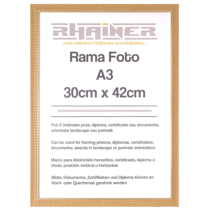 Rama foto Merida cafe+auriu A3, Createur