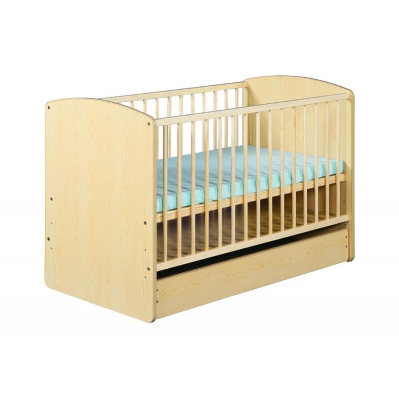 Patut cu sertar KLUPS Karolina II Natur + Saltea 8 MyKids