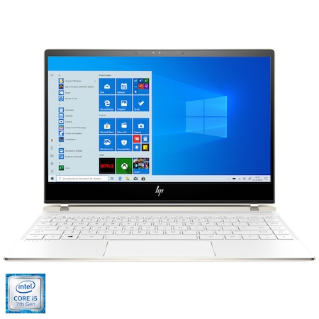 Laptop ultraportabil HP Spectre 13-af000nn cu procesor Intel® Core™ i5-8250U pana la 3.4 GHz, Kaby Lake, 13.3", Full HD, IPS, 8GB, 256GB SSD, Intel® UHD Graphics, Microsoft Windows 10, Ceramic white