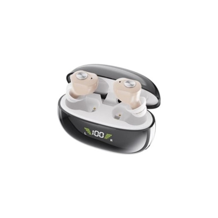 Aparate auditive digitale reincarcabile pentru pierdere severa a auzului, Gusshious, fara amplificator