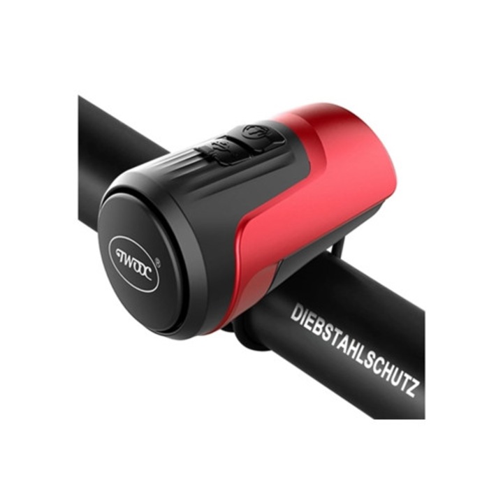 125dB-es elektromos kerékpár csengő, lopásgátló riasztóval és elektromos kürttel, USB-n keresztül tölthető