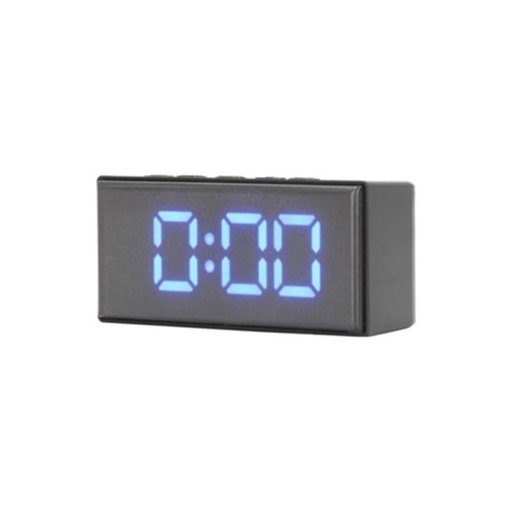 Hurrise digitális ébresztőóra, tükör kijelzővel és LED háttérvilágítással, energiatakarékos