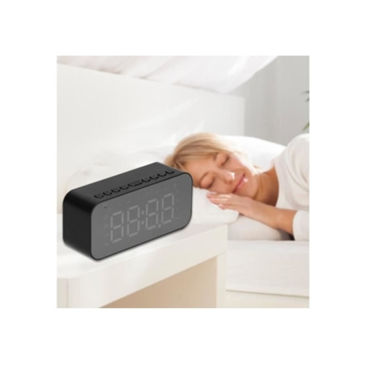 Hurrise digitális dekoratív óra hangszóróval és LED képernyővel, hálószobába, többszínű