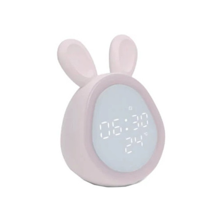 Wjs CT0867 digitális ébresztőóra, rózsaszín