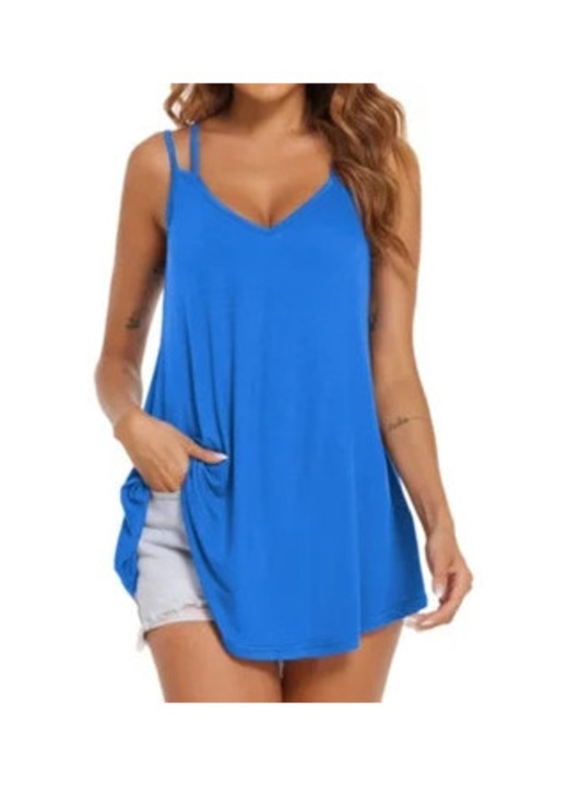 Maiou lejer dama, poliester, albastru, XL INTL