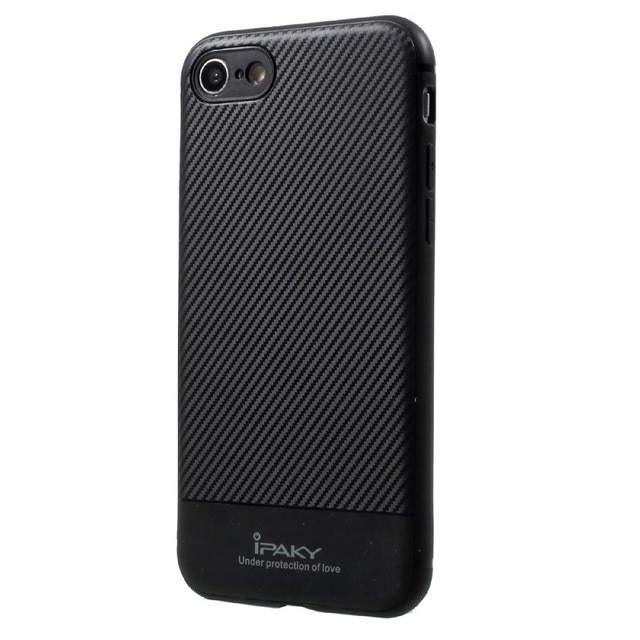 Capac de protectie iPaky Carbon Fiber pentru iPhone 7, negru