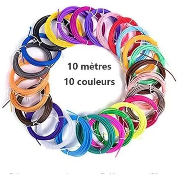 PLA filament 3D tollhoz, 10 szín, 1.75mm, 100m